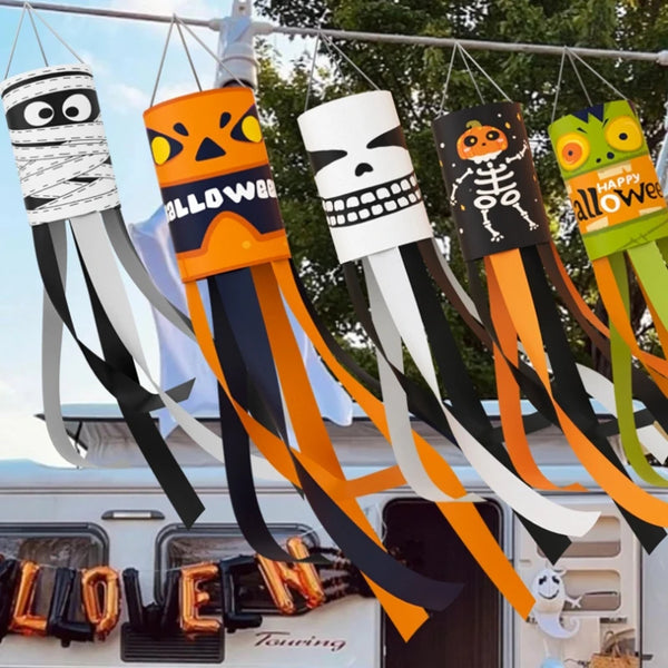 Spöklika Halloweenflaggor utomhus