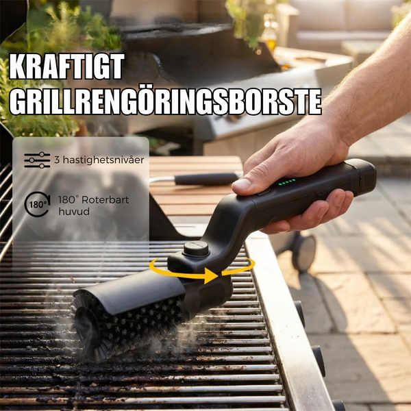 Elektrisk grillborste Turbo för perfekt rengöring