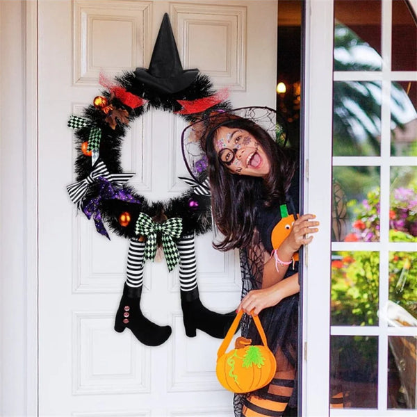 Häxans Halloweenkrans