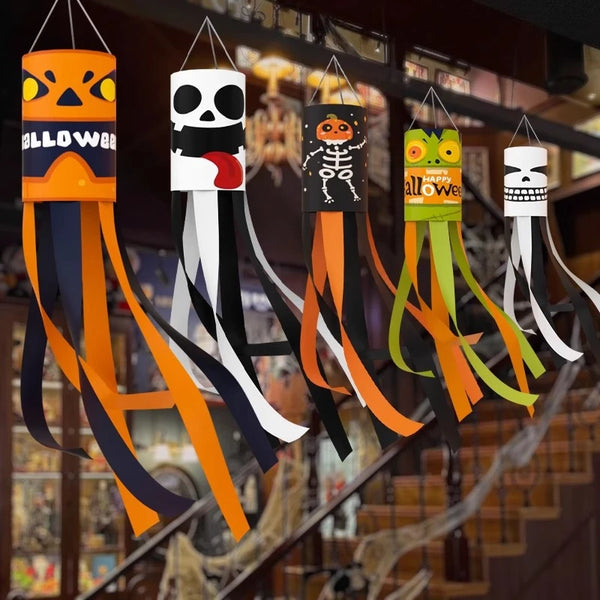 Spöklika Halloweenflaggor utomhus